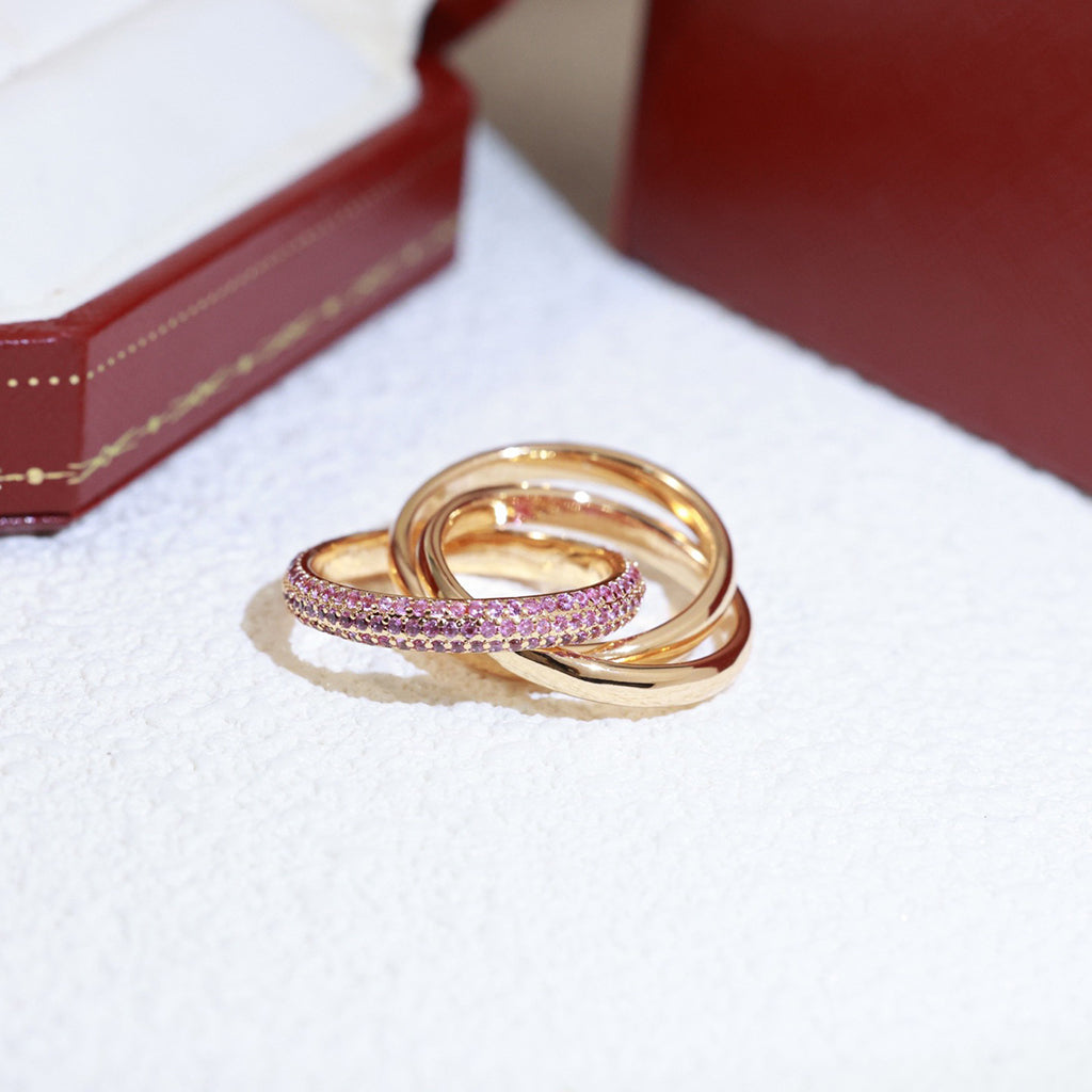 [LUXE] TRINITY 3.2MM RING PINK DIAMOND