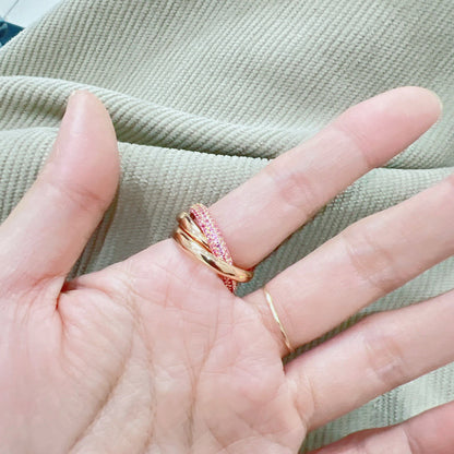 [LUXE] TRINITY 3.2MM RING PINK DIAMOND