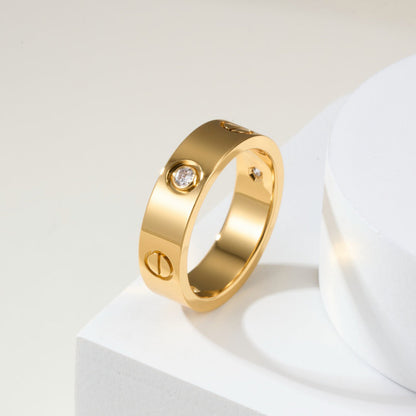 [LUXE] LOVE 4MM 1 DIAMOND RING