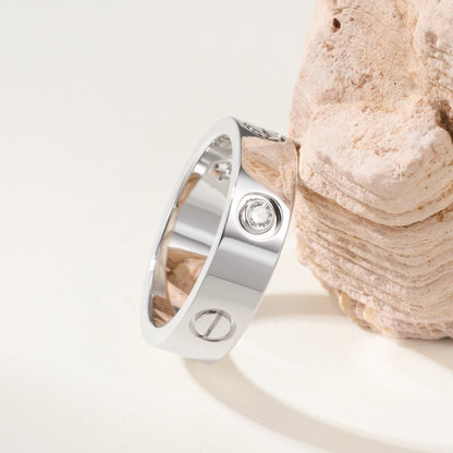 [LUXE] LOVE 4MM 1 DIAMOND RING