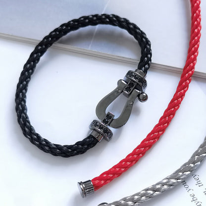 [LUXE]FORCE PULSERA SAMURAI NEGRA DE HERRADURA SERIE GRANDE