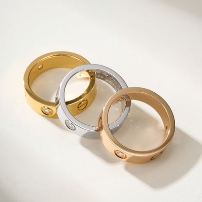 [LUXE] LOVE 4MM 1 DIAMOND RING