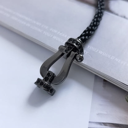 [LUXE]FORCE PULSERA SAMURAI NEGRA DE HERRADURA SERIE GRANDE