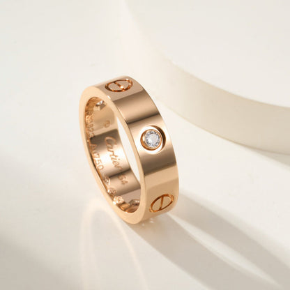 [LUXE] LOVE 4MM 1 DIAMOND RING