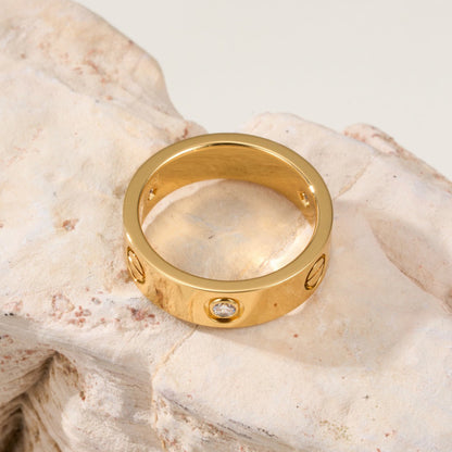 [LUXE] LOVE 4MM 1 DIAMOND RING