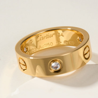 [LUXE] LOVE 4MM 1 DIAMOND RING
