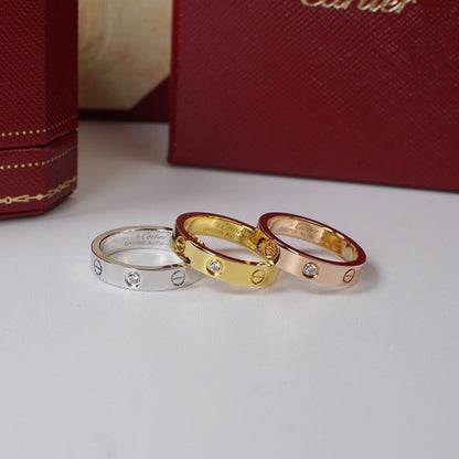 [LUXE] LOVE 4MM 1 DIAMOND RING