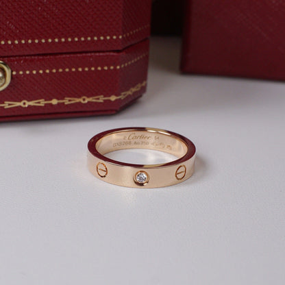 [LUXE] LOVE 4MM 1 DIAMOND RING