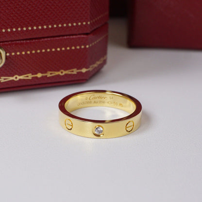 [LUXE] LOVE 4MM 1 DIAMOND RING