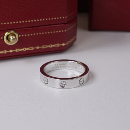 [LUXE] LOVE 4MM 1 DIAMOND RING