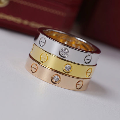 [LUXE] LOVE 4MM 1 DIAMOND RING