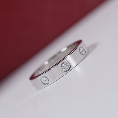 [LUXE] LOVE 4MM 1 DIAMOND RING