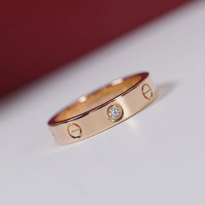 [LUXE] LOVE 4MM 1 DIAMOND RING