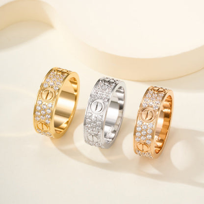 [LUXE] LOVE RING 5.5MM DIAMONDS PAVED
