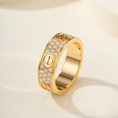[LUXE] LOVE RING 5.5MM DIAMONDS PAVED