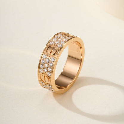[LUXE] LOVE RING 5.5MM DIAMONDS PAVED