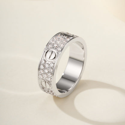 [LUXE] LOVE RING 5.5MM DIAMONDS PAVED