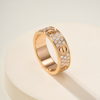 [LUXE] LOVE RING 5.5MM DIAMONDS PAVED