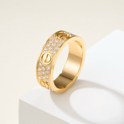[LUXE] LOVE RING 5.5MM DIAMONDS PAVED