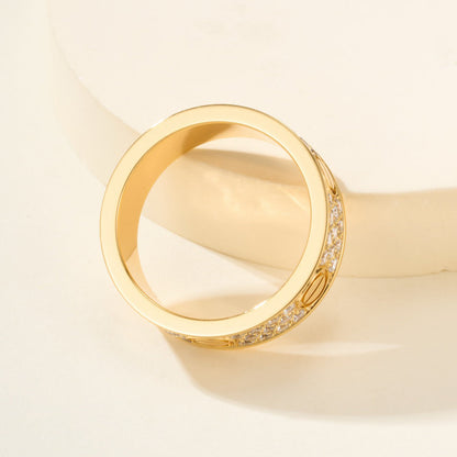 [LUXE] LOVE RING 5.5MM DIAMONDS PAVED