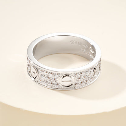 [LUXE] LOVE RING 5.5MM DIAMONDS PAVED