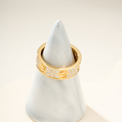 [LUXE] LOVE RING 5.5MM DIAMONDS PAVED