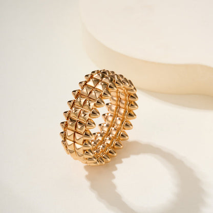 [LUXE] CLASH 9.2MM DOUBLE ROW RING