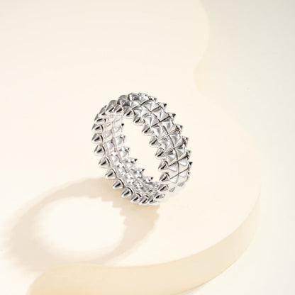 [LUXE] CLASH 9.2MM DOUBLE ROW RING