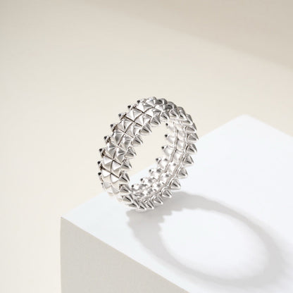 [LUXE] CLASH 9.2MM DOUBLE ROW RING