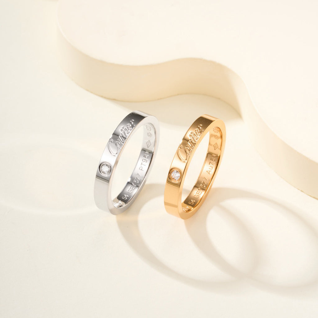 [LUXE] LOVE RING 4MM 1 DIAMOND