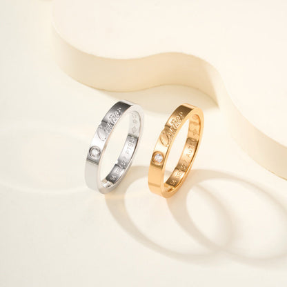 [LUXE] LOVE RING 4MM 1 DIAMOND