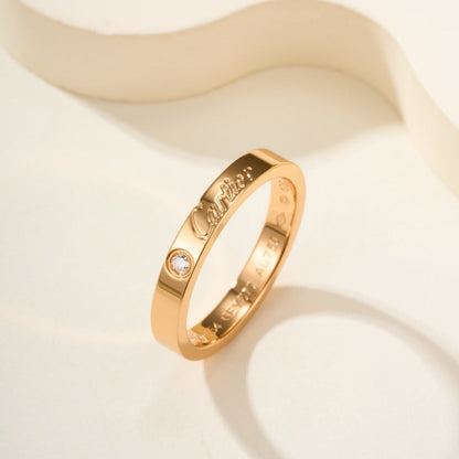 [LUXE] LOVE RING 4MM 1 DIAMOND