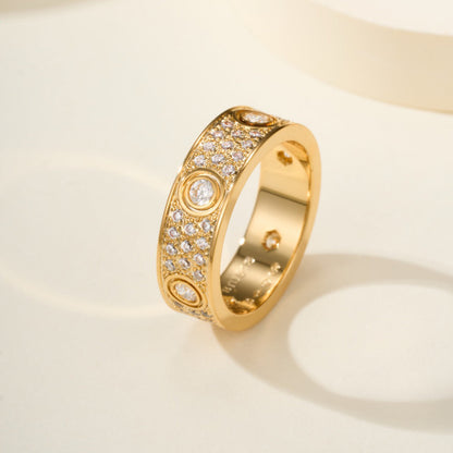 [LUXE] LOVE 5.5MM FULL-PAVE 6-DIAMOND RING