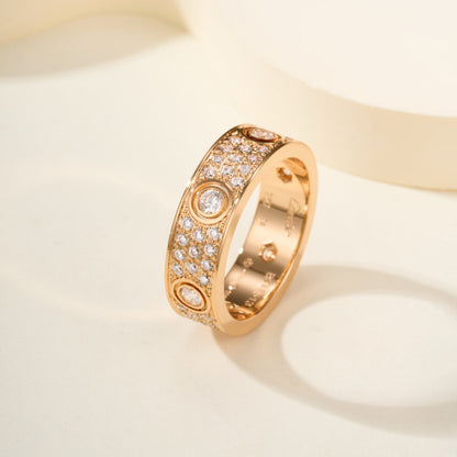 [LUXE] LOVE 5.5MM FULL-PAVE 6-DIAMOND RING