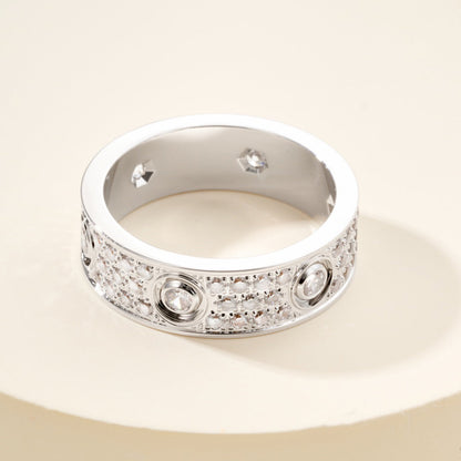 [LUXE] LOVE 5.5MM FULL-PAVE 6-DIAMOND RING