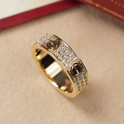 [LUXE] LOVE RING 5.5MM DIAMONDS PAVED