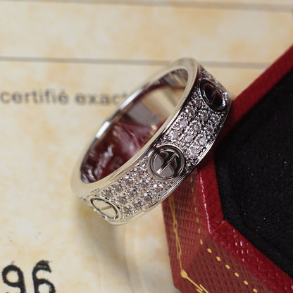 [LUXE] LOVE RING 5.5MM DIAMONDS PAVED
