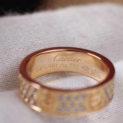 [LUXE] LOVE RING 5.5MM DIAMONDS PAVED