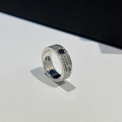[LUXE] LOVE RING 5.5MM DIAMONDS PAVED CERAMIC