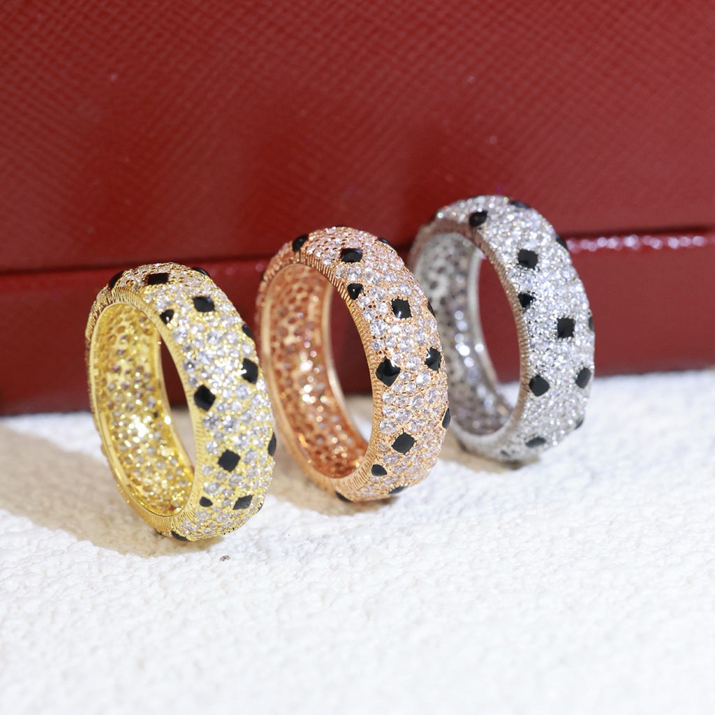 [LUXE] PANTHERE SPOTTED FULL DIAMOND RING