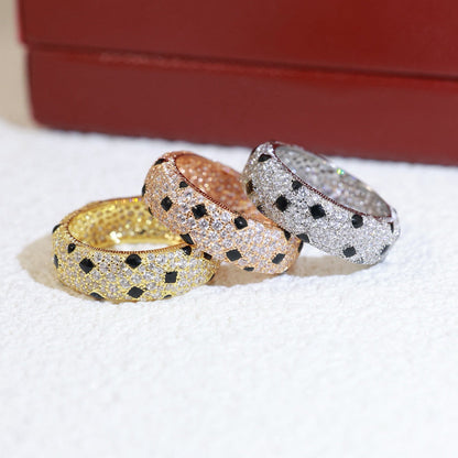 [LUXE] PANTHERE SPOTTED FULL DIAMOND RING