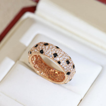 [LUXE] PANTHERE SPOTTED FULL DIAMOND RING