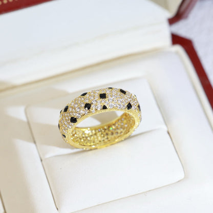 [LUXE] PANTHERE SPOTTED FULL DIAMOND RING