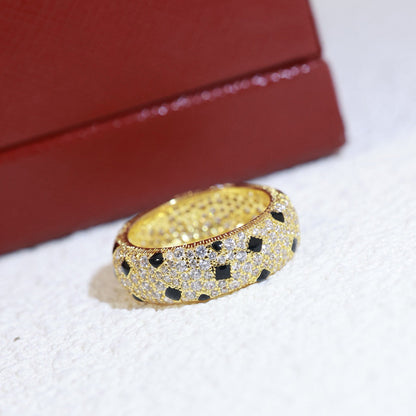 [LUXE] PANTHERE SPOTTED FULL DIAMOND RING