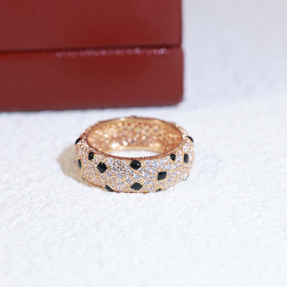 [LUXE] PANTHERE SPOTTED FULL DIAMOND RING