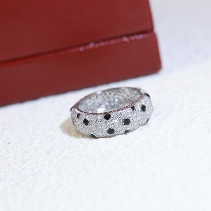 [LUXE] PANTHERE SPOTTED FULL DIAMOND RING