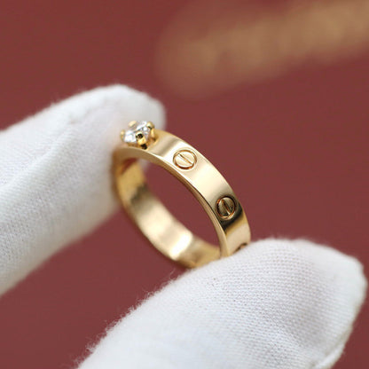 [LUXE] LOVE RING 3.6MM 1 BIG DIAMOND