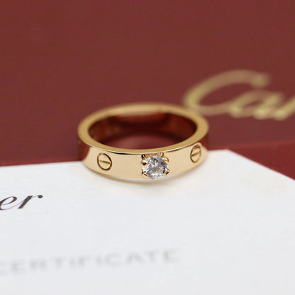 [LUXE] LOVE RING 3.6MM 1 BIG DIAMOND