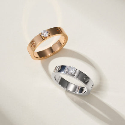 [LUXE] LOVE RING 3.6MM 1 BIG DIAMOND