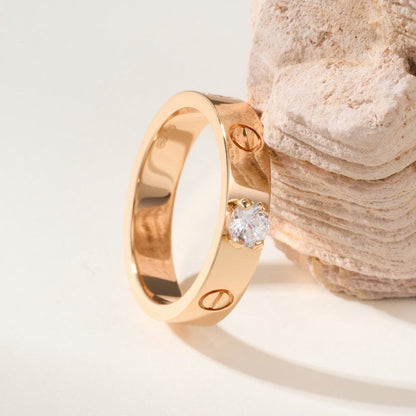[LUXE] LOVE RING 3.6MM 1 BIG DIAMOND